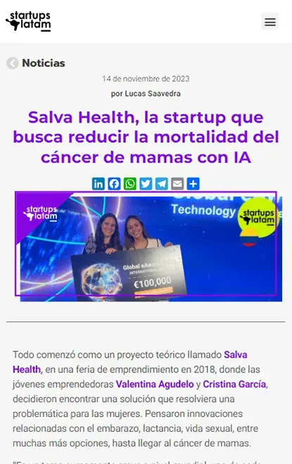 Soy Julieta, the Colombian device that seeks to reduce breast cancer mortality with AI.