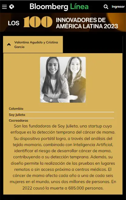 100 Innovators of Latin America 2023.